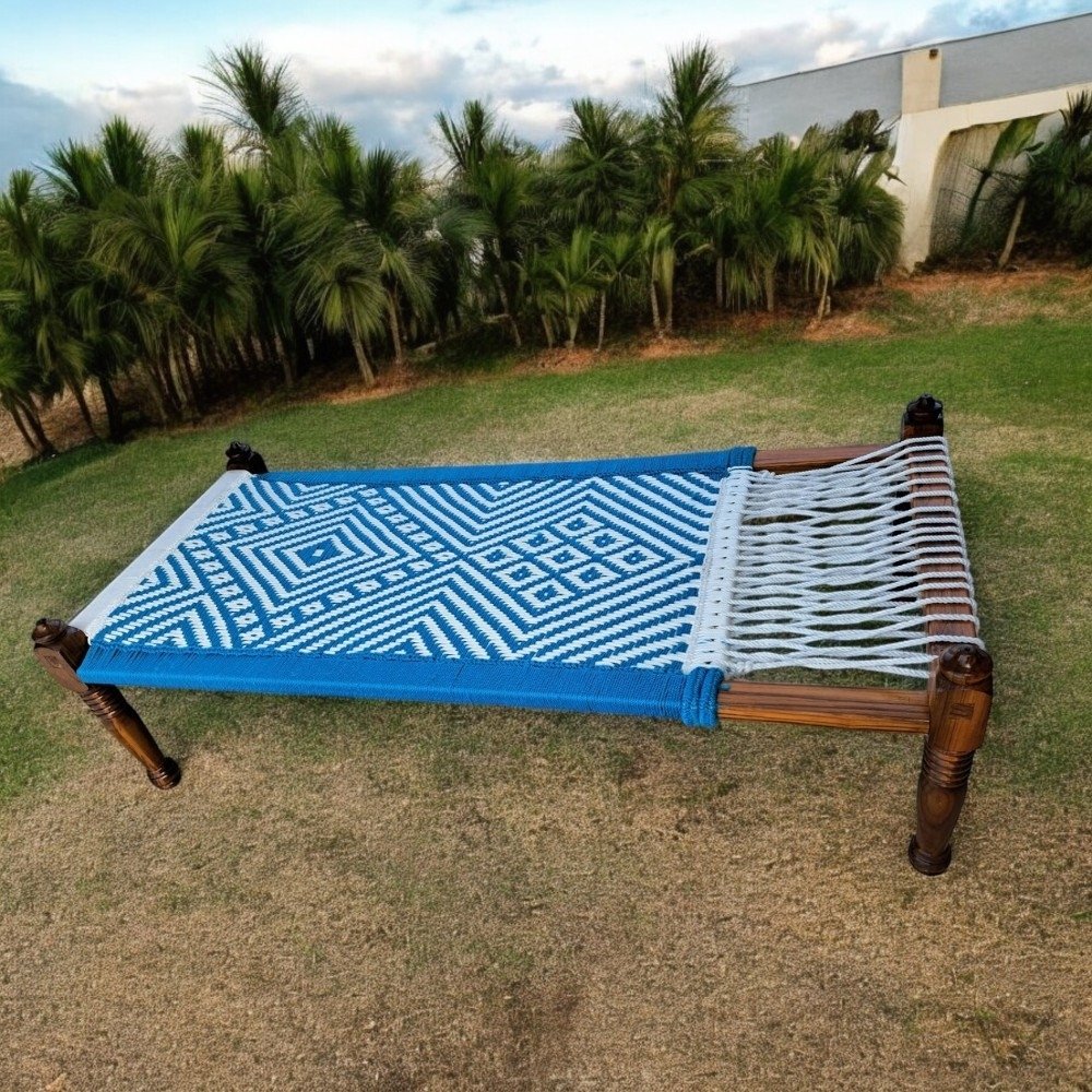 White Wooden Rope Charpai wooden charpai wooden charpai bed