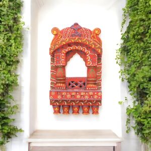 Rajasthani Royal Hand Painted Wooden Jharokha