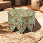 Rajasthani Modern Green Hand Painted Coffee Table