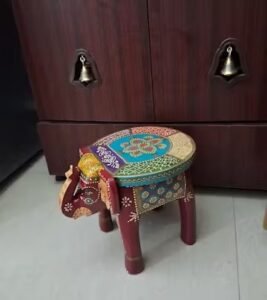Rajasthani Royal Hand painted Wooden Elephant Stool For Home Décor photo review