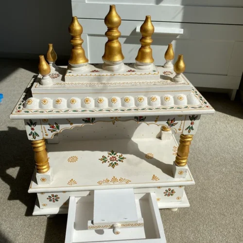 Hand Painted Traditional Style Wooden Pooja Mandir photo review