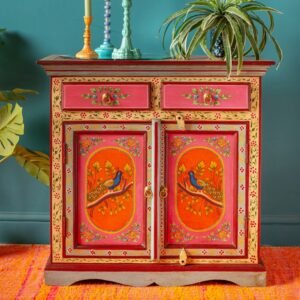 Wooden Cabinet Handpainted Cabinet Cabinet for home home organizer