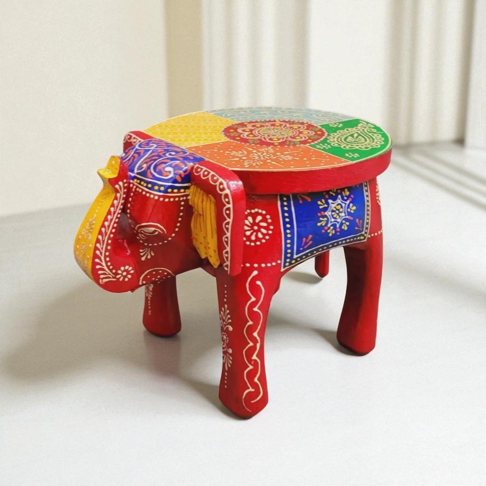 Wooden Stool elephant stool handpainted stool elephant stool home decor home decor for home