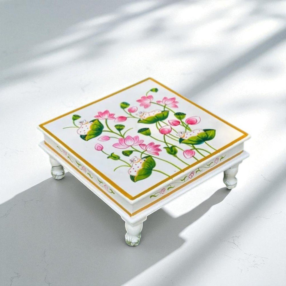 Wooden Bajot wooden Chowkis wooden bajot handpainted bajot home decor wooden home decor