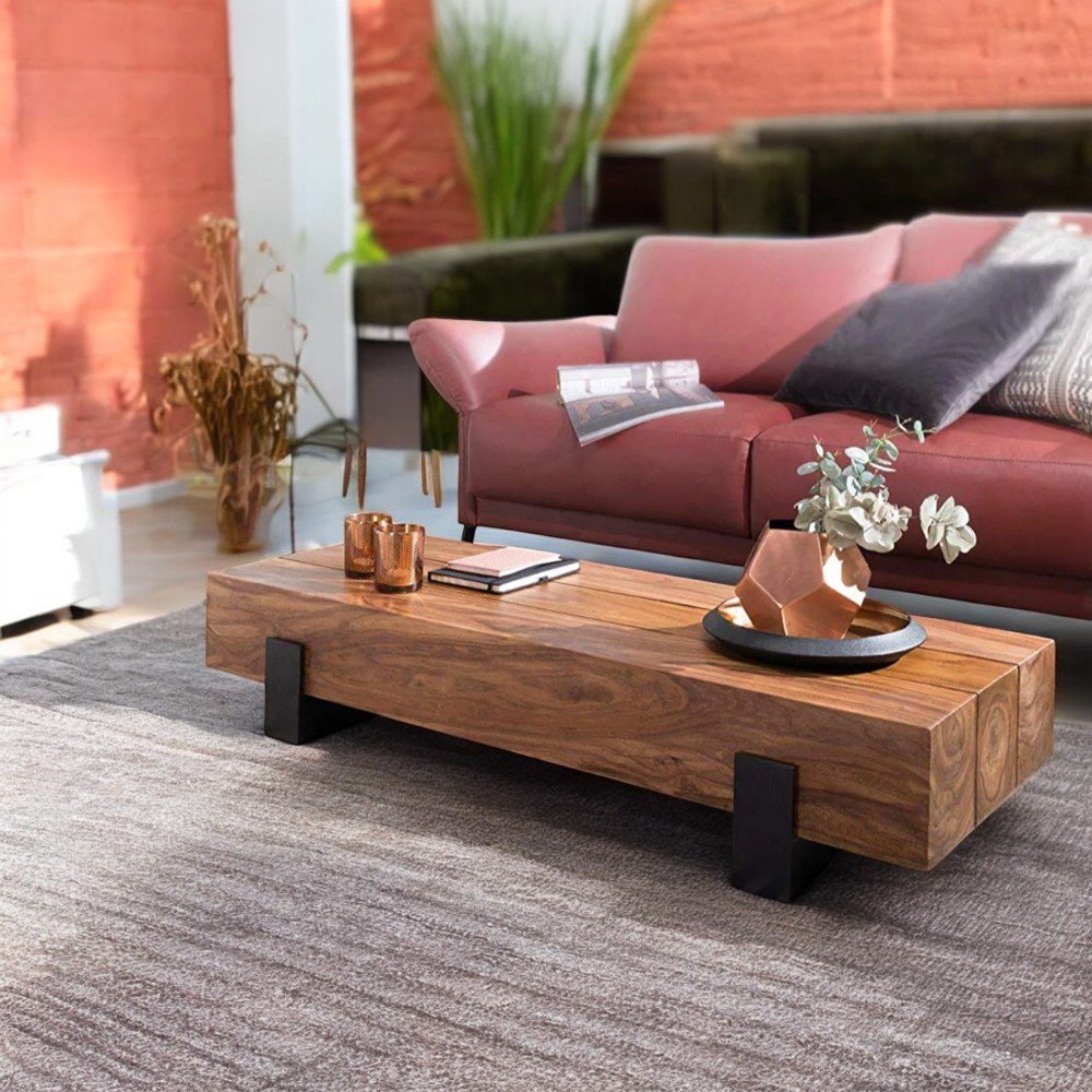 white-Photoroom (5) Peace Solid Wood Coffee Table For Home - Image 1