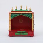 pooja mandir Wooden Temple for home Wooden Handpainted Temple