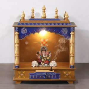 Multicolor Pooja Mandir Pooja Mandir Without Door