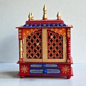 Handpainted Pooja Temple Wooden Handpainted Temple