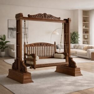 Rajwadi Wooden Swing Wooden Swing for Home