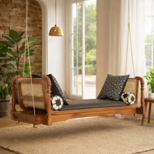 Mango Wood Swing Wood Swing for Home