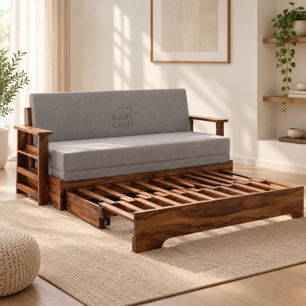 1 CloudLuxe 3-in-1 Convertible Sofa Bed & Built in Storage - Image 1