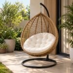 Browno Single Seater Swing Chair with Stand & Cushion