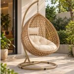Bruko Single Seater Swing Chair with Stand & Cushion