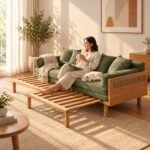 Greeno Mango Wood Sofa Cum Bed, 82″