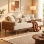 Sayan Solid Wood Frame Convertible Sofa Cum Bed (Upgraded Pull-Out Daybed)
