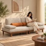 Modern Space-Saving 78.7” Sleeper Sofa Cum Bed