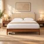 Caddy Mid Century Woven Bed for Bedroom