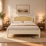 Caddy Acacia Wood Rattan Cane Bed