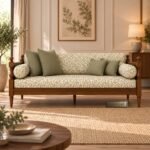 Flowevo Wooden Cane Sofa for Home