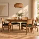 Garh Palace Solid Wood Rectangular Dining Table Set